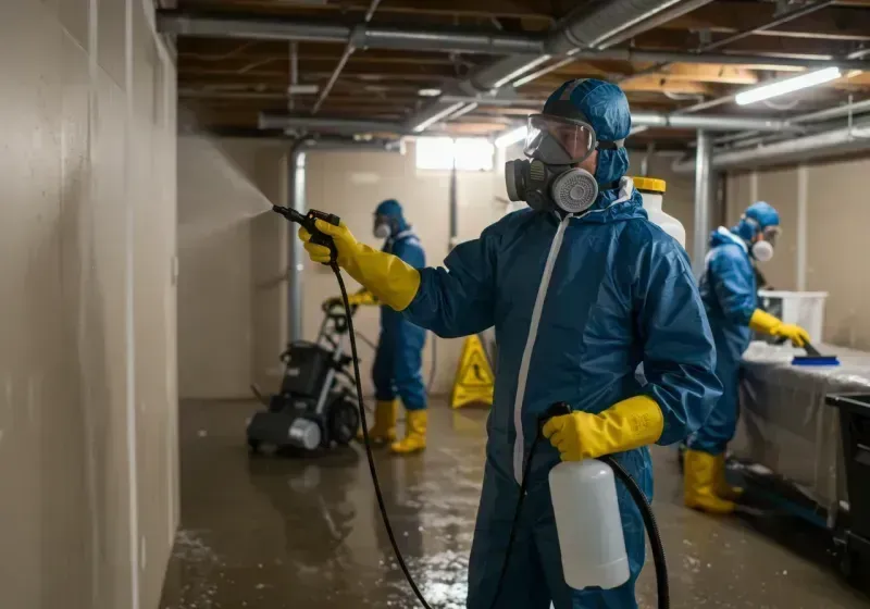 Basement Sanitization and Antimicrobial Treatment process in Trinity, FL