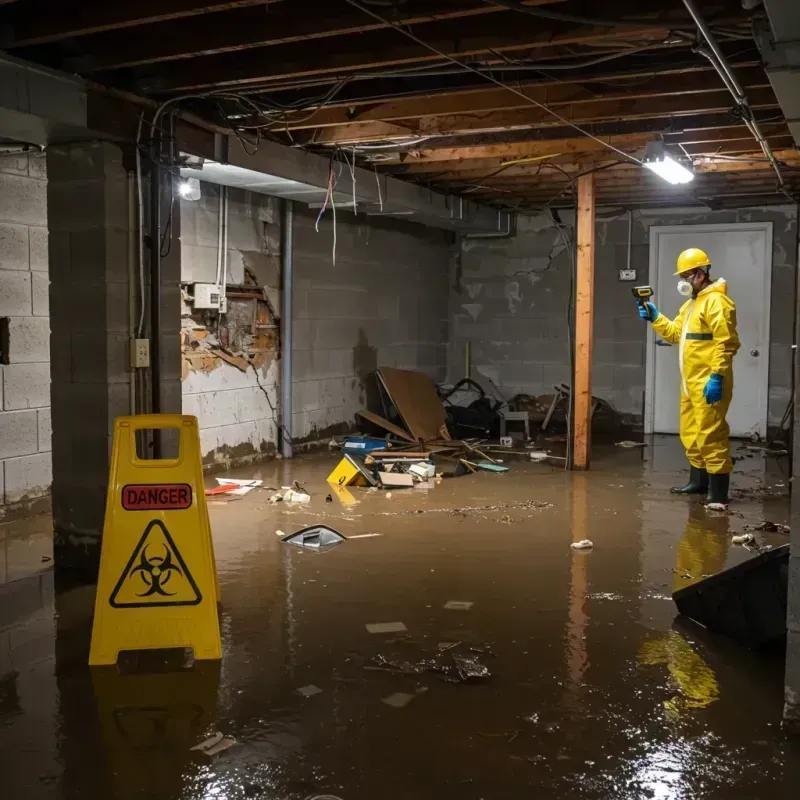 Flooded Basement Electrical Hazard in Trinity, FL Property